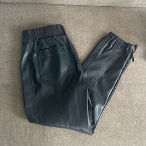 Anthropologie (Marrakech) Gray Skinny leather Pants with Tapered Leg - size 27